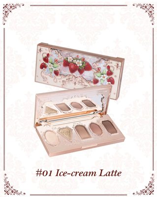 Палетка тіней 01 Ice-cream Latte від Flower Knows (Strawberry Rococo) SREP01ICL фото