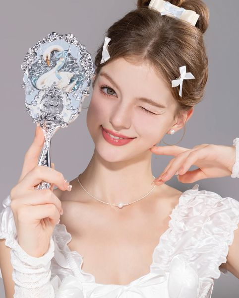 Ручне дзеркало Swan Ballet (Creamy Blue) SWHMCB фото